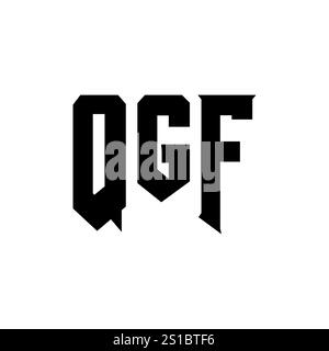 QGF letter logo design for technology company. QGF logo design black ...