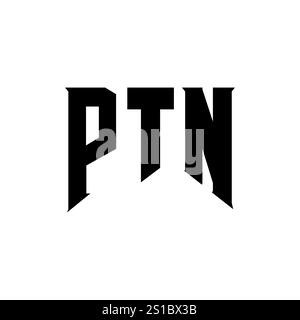 PTN letter logo design for technology company. PTN logo design black ...