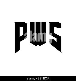 PWS letter logo design for technology company. PWS logo design black ...