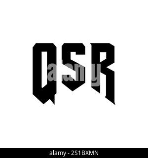 QSR letter logo design for technology company. QSR logo design black ...