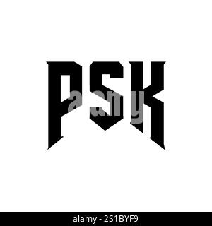 PSK letter logo design for technology company. PSK logo design black ...