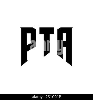PTA letter logo design for technology company. PTA logo design black ...