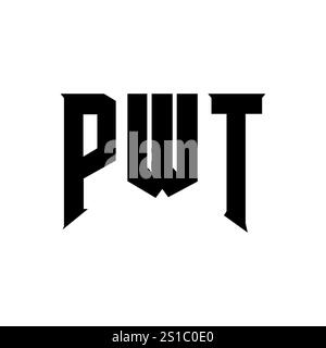 PWT letter logo design for technology company. PWT logo design black ...