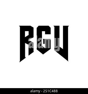 RGV letter logo design for technology company. RGV logo design black ...