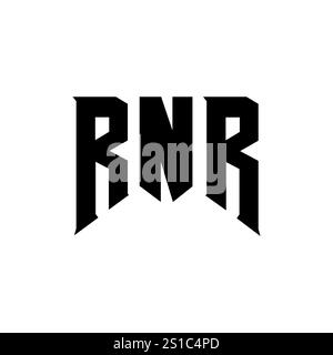 RNR letter logo design for technology company. RNR logo design black ...