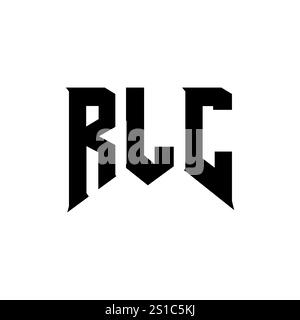 RLC letter logo design for technology company. RLC logo design black ...