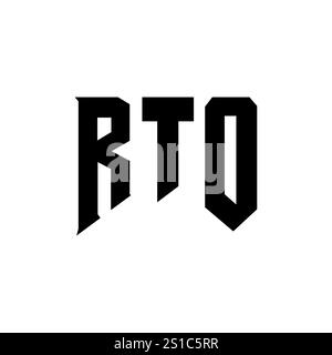 RTO letter logo design for technology company. RTO logo design black ...