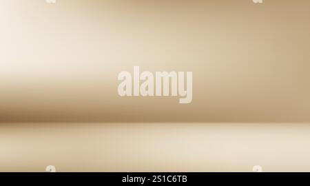 Beige Aesthetic Minimalist Empty Photo Studio Room. Abstract Gradient Background 3d Blank Scene. Vector Illustration Stock Vector