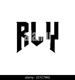 RLY letter logo design for technology company. RLY logo design black ...