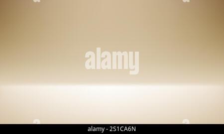 Beige Aesthetic Minimalist Empty Photo Studio Room. Abstract Gradient Background 3d Blank Scene. Vector Illustration Stock Vector