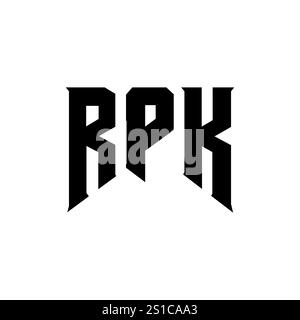 RPK letter logo design for technology company. RPK logo design black ...