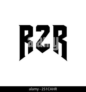 RZR letter logo design for technology company. RZR logo design black ...
