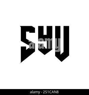 SYU letter logo design for technology company. SYU logo design black ...
