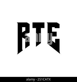 RTE letter logo design for technology company. RTE logo design black ...