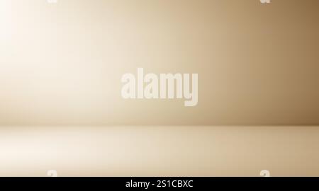 Beige Aesthetic Minimalist Empty Photo Studio Room. Abstract Gradient Background 3d Blank Scene. Vector Illustration Stock Vector