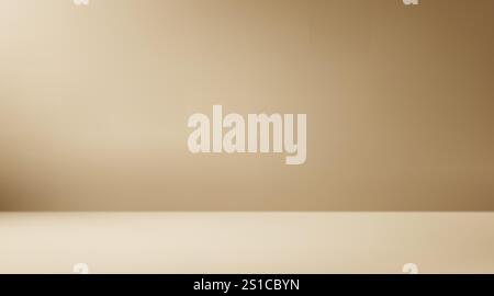 Beige Aesthetic Minimalist Empty Photo Studio Room. Abstract Gradient Background 3d Blank Scene. Vector Illustration Stock Vector