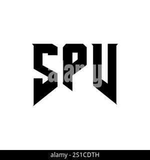SPV letter logo design for technology company. SPV logo design black ...
