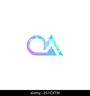 QA Logo Initial Design. Letter QA Icon Stock Vector