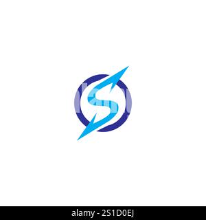 S Logo Flash Design. S Icon vector Stock Vector