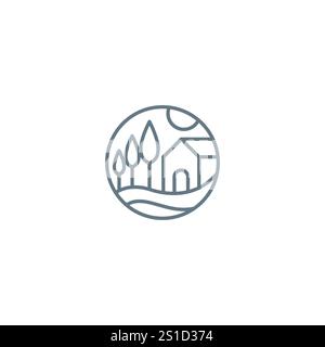 Agriculture Home Logo Vector. Nature Icon Stock Vector