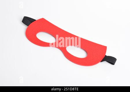 Red Hero Mask Isolated on White background. Stock Photo