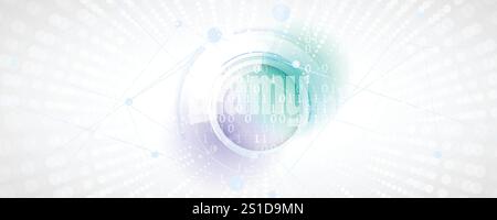 Abstract technology Digital circles of particles. Futuristic background. Big data visualization. Cyber concept. Vector art. Stock Vector