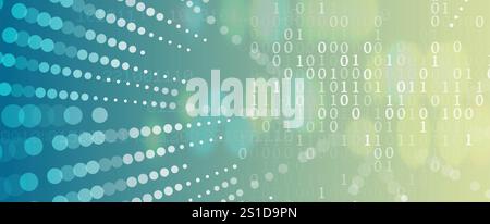 Abstract technology Digital circles of particles. Futuristic background. Big data visualization. Cyber concept. Vector art. Stock Vector