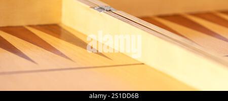 Partial view of empty backgammon game board, banner Stock Photo