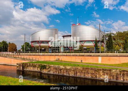 European Court of Human Rights in Strasbourg Alsace France Stock Photo