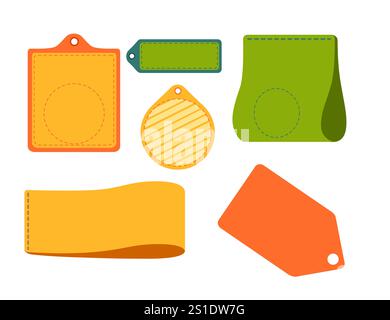 Colorful kitchen accessories set, various cutting boards and utensils in bright colors. Homeware design, kitchen promotions, or product illustrations. Stock Vector