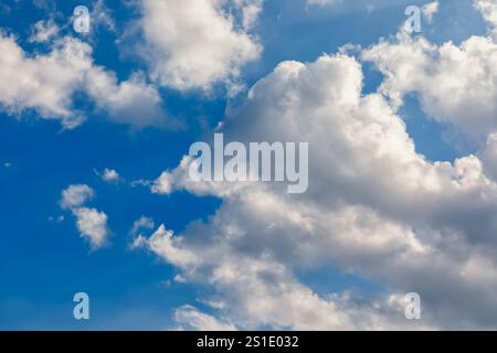 blue sky and with clouds background Stock Photo