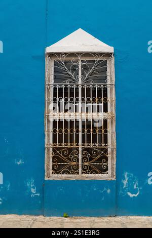 Window of a colonial house, Merida Yucatan Mexico Stock Photo