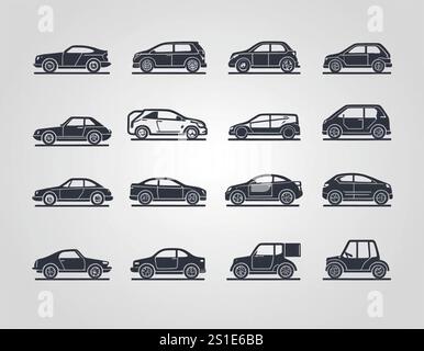 Linear transport and travel icons Stock Vector