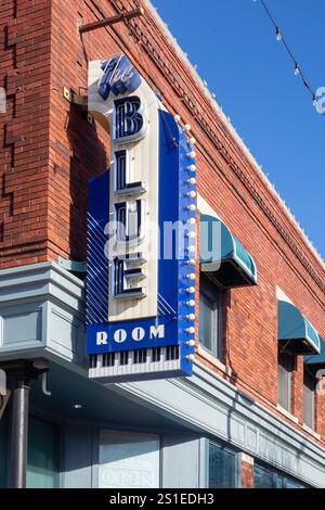 Kansas City, Missouri - The Blue Room music club in the 18th & Vine Jazz District. The district is the home of several music clubs, restaurants, the A Stock Photo