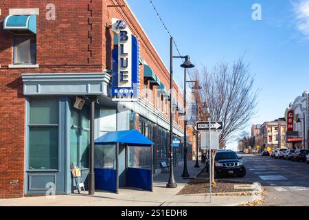 Kansas City, Missouri - The 18th & Vine Jazz District. The district is the home of several music clubs, restaurants, the American Jazz Museum, and the Stock Photo