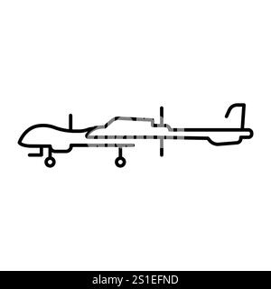 IAI Eitan (Israel) line color icon. Heavy reconnaissance drone. Sign for web page, mobile app, button, logo. Vector isolated button. Editable stroke. Stock Vector