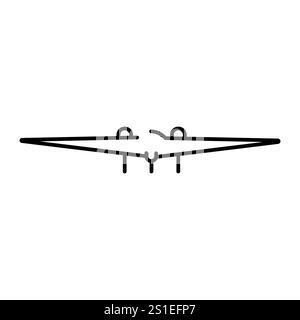 RQ-170 Sentinel (USA)  line color icon. Stealthy reconnaissance UAV. Sign for web page, mobile app, button, logo. Vector isolated button. Editable str Stock Vector