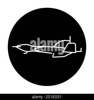 Harop (Israel) line color icon. Kamikaze drone" that attacks by self-destruction. Sign for web page, mobile app, button, logo. Vector isolated button. Stock Vector