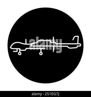 IAI Eitan (Israel) line color icon. Heavy reconnaissance drone. Sign for web page, mobile app, button, logo. Vector isolated button. Editable stroke. Stock Vector