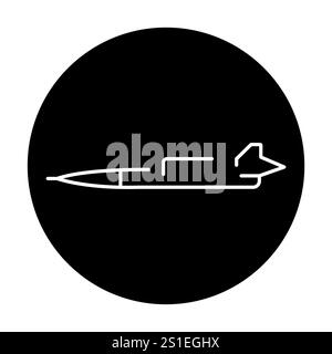 Tupolev Tu-141 "Stryzh" (Ukraine)  line color icon. Soviet reconnaissance drone. Sign for web page, mobile app, button, logo. Vector isolated button. Stock Vector