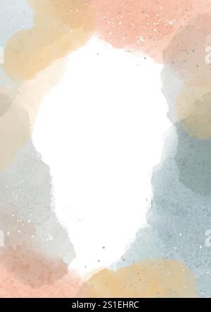 Hand painted pastel coloured watercolour background design Stock Vector