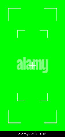 Vertical green background for chroma key effects. Used in social media video production for adding VFX.  Stock Vector