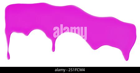 pink paint splash isolated on white background. 3d render. Stock Photo