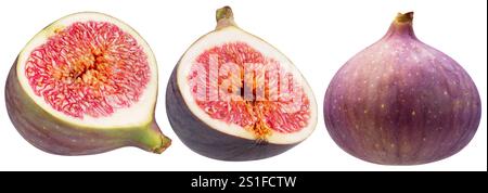 set of figs isolated on white background. Stock Photo