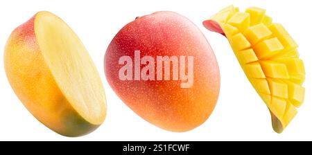 set of mango isolated on a white background. Stock Photo