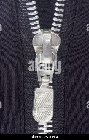 Close-up of a zip fastener Stock Photo