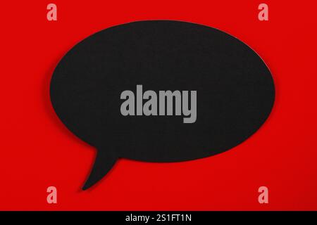 Empty speech bubble on red background Stock Photo