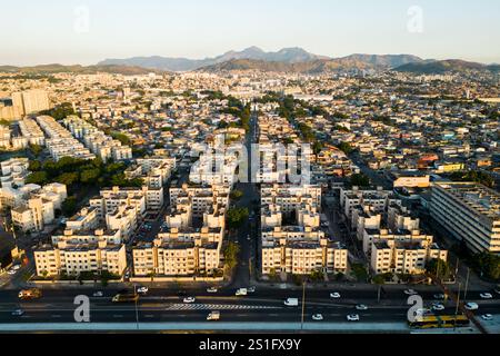 Aerial View of Common Apartment Buildings in Iraja District in Rio de Janeiro City Stock Photo