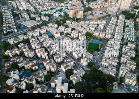 Aerial View of Common Apartment Buildings in Iraja District in Rio de Janeiro City Stock Photo