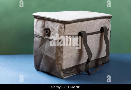 side view big grey lunch pack carrier Stock Photo